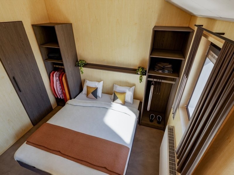 Chalet de luxe met airco orlando dlx slaapkamer