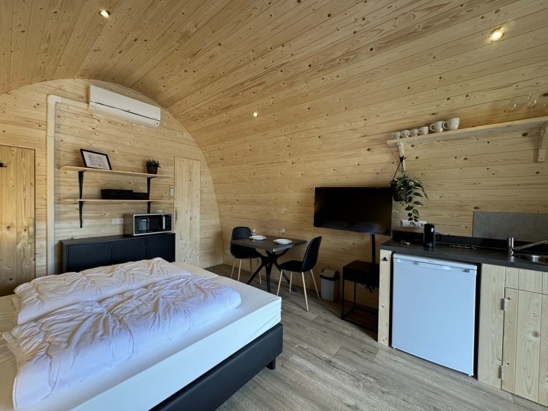 Woodlodge met douche 1